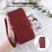 Redmi Note 13 Pro 4G Leather Wallet Case with Crossbody Strap - Red - 7