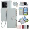 Redmi Note 13 Pro 4G Sky Blue Leather Wallet Case with Strap - 1