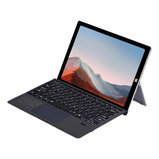 Surface Pro 7+/7/6 Keyboard Case: Ultra-thin, Backlit, Bluetooth, Black - 1