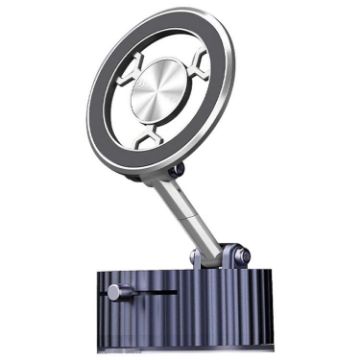 BDK101 Silver Magnetic Folding Car Phone Holder - Vacuum Adsorption - 1