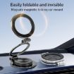 G222 Three-axis Folding MagSafe Car Phone Holder - Gun Metal - 3