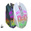 HXSJ T500 Hole Mouse - 2.4G Backlight Rechargeable Wireless (Black) - 2