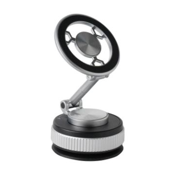 XZK104 2nd Gen Magnetic Folding Car Phone Holder - Silver A Type - 1