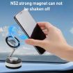 XZK104 2nd Gen Magnetic Folding Car Phone Holder - Gun Metal D Type - 3