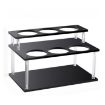 Acrylic 2 Tier Coffee Syrups Bottle Rack Organizer Black - YX164 - 1