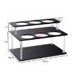 Acrylic 2 Tier Coffee Syrups Bottle Rack Organizer Black - YX164 - 2