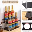 Acrylic 2 Tier Coffee Syrups Bottle Rack Organizer Black - YX164 - 3