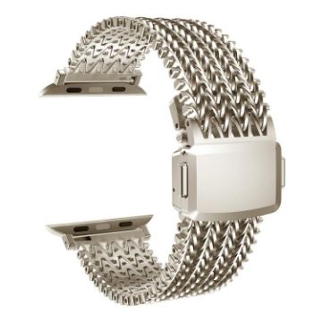 Apple Watch Mesh Magnetic Stainless Steel Band 46/49/45/44mm Starlight - 1