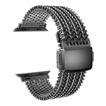 Apple Watch Mesh Magnetic Stainless Steel Band Black 42/41/40/38mm - 1