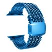 Apple Watch Band 42/41/40/38mm Mesh Magnetic Stainless Steel Blue - 1