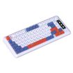 HXSJ L400 Wireless RGB Light Keyboard, 81 Keys, Blue White Red - 1