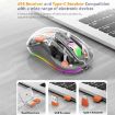 HXSJ M333 Transparent Wireless Mouse - Three Modes, White - 4