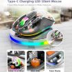 HXSJ M333 Transparent Wireless Mouse - Three Modes, Orange - 6