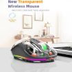 HXSJ M333 Transparent Wireless Mouse - Three Modes, Orange - 9