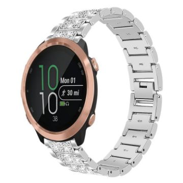 20mm Silver Steel Watch Band for Garmin Forerunner 570/245/645/158 - 1