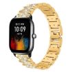 20mm Gold Diamond Jewelry Steel Watch Band for Amazfit GTS4/3/2/2E/GT2 Mini - 1