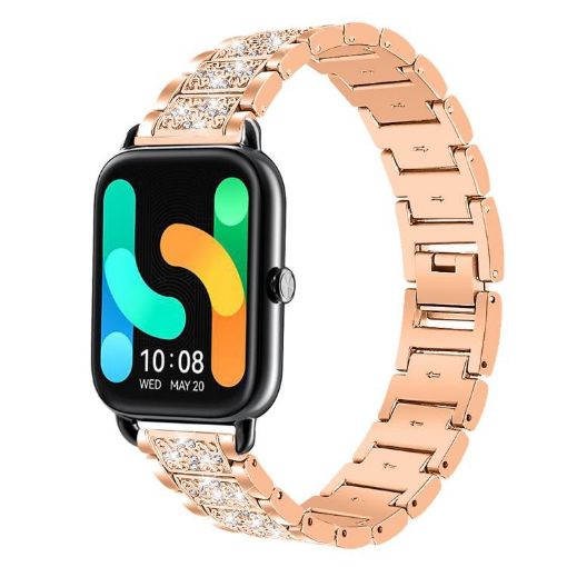 Rose Gold 20mm Steel Watch Band for Xiaomi Haylou RS4 Plus LS11 - 1