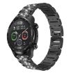 22mm Black Diamond Steel Watch Band for Ticwatch Pro X/Pro3/Pro/GTX/E2 - 1