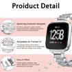Fitbit Charge 6/5 18mm Diamond Jewelry Stainless Steel Band Silver - 3