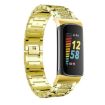 Fitbit Charge 6/5 Gold Diamond Jewelry Stainless Steel Watch Band 18mm - 1