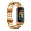 Fitbit Charge 6/5 Rose Gold Diamond Stainless Steel Watch Band 18mm - 1