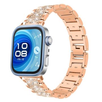 Huawei Watch Fit 4 Pro/3 20mm Diamond Jewelry Steel Band Rose Gold - 1