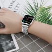 Apple Watch 42-49mm Diamond Jewelry Stainless Steel Band (Silver) - 5
