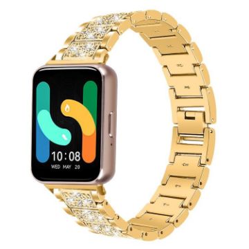 Samsung Galaxy Fit3 18mm Diamond Jewelry Stainless Steel Band Gold - 1