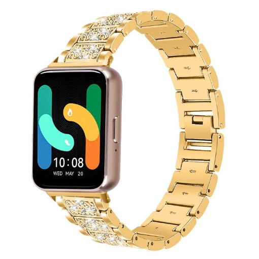 Samsung Galaxy Fit3 18mm Diamond Jewelry Stainless Steel Band Gold - 1