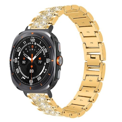 Samsung Galaxy Watch Ultra 47mm Diamond Steel Band Gold 22mm - 1