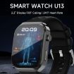 U13 2.2" IPS Curved Screen Smart Watch with BT Call - Black - 4