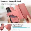 Vivo Y19s 4G Pink Leather Case: MagSafe RFID Zipper Wallet Anti-theft - 7