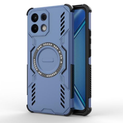 OPPO K13 5G Blue Butterfly Armor MagSafe Ring Shockproof Case - 1