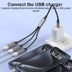 USB-A to USB-A 3 in 1 OTG Expander Splitter Dock (Braided Silver) - 4