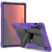 Samsung Galaxy Tab S10 FE+ Shockproof Silicone Hybrid Case Black Purple - 1