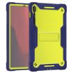 Samsung Galaxy Tab S10 FE+ Shockproof Silicone Case with Holder - Yellow/Green/Navy - 2