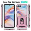 Samsung Galaxy Z Flip7 5G Shockproof Pink TPU + PC Case with Holder - 2