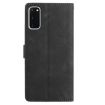Samsung Galaxy S20 5G Black Leather Case with Rose Flower Embossing - 3