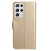Samsung Galaxy S21 Ultra 5G Rose Flower Embossed Leather Case Gold - 2