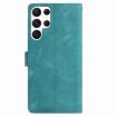 Samsung Galaxy S22 Ultra 5G Green Rose Embossed Leather Phone Case - 3