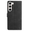 Samsung Galaxy S23 5G Black Rose Flower Embossed Leather Phone Case - 3