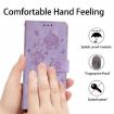 Samsung Galaxy S24 5G Light Purple Rose Embossed Leather Phone Case - 8