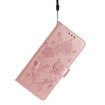 Samsung Galaxy S24+ 5G Rose Gold Flower Embossed Leather Case - 7