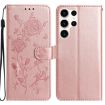 Samsung Galaxy S24 Ultra 5G Rose Flower Leather Case Rose Gold - 1