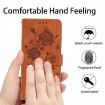 Samsung Galaxy S24 Ultra 5G Leather Case, Rose Embossed Pattern, Brown - 8