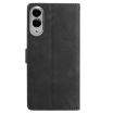 Samsung Galaxy S25 Edge 5G Black Leather Case with Rose Flower Pattern - 2