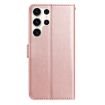 Samsung Galaxy S25 Ultra 5G Rose Gold Flower Leather Phone Case - 3