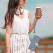 OPPO A5 5G/A3 4G Global Light Blue Leather Phone Case with Strap - 7