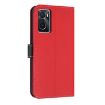 OPPO A36/A76/A96 Red Leather Phone Case with Hand Strap & Metal Bow - 3