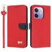 OPPO A40/A60 Red Leather Phone Case with Hand Strap - Global 4G - 1